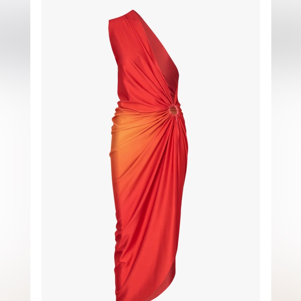baobab Nikki Dress in Puesta De Sol & Red orange ombré